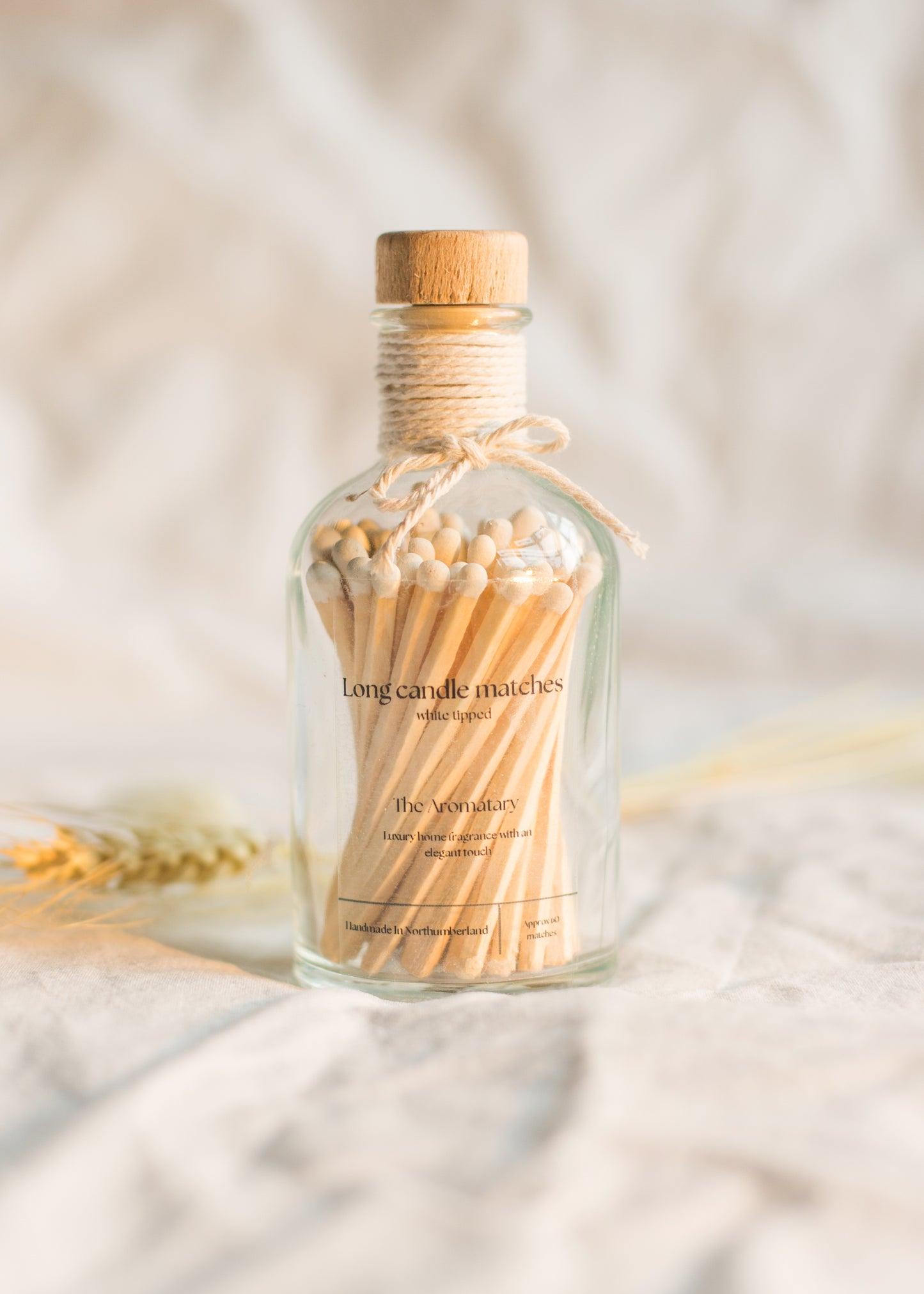 Jar of luxury candle matches - The Aromatary