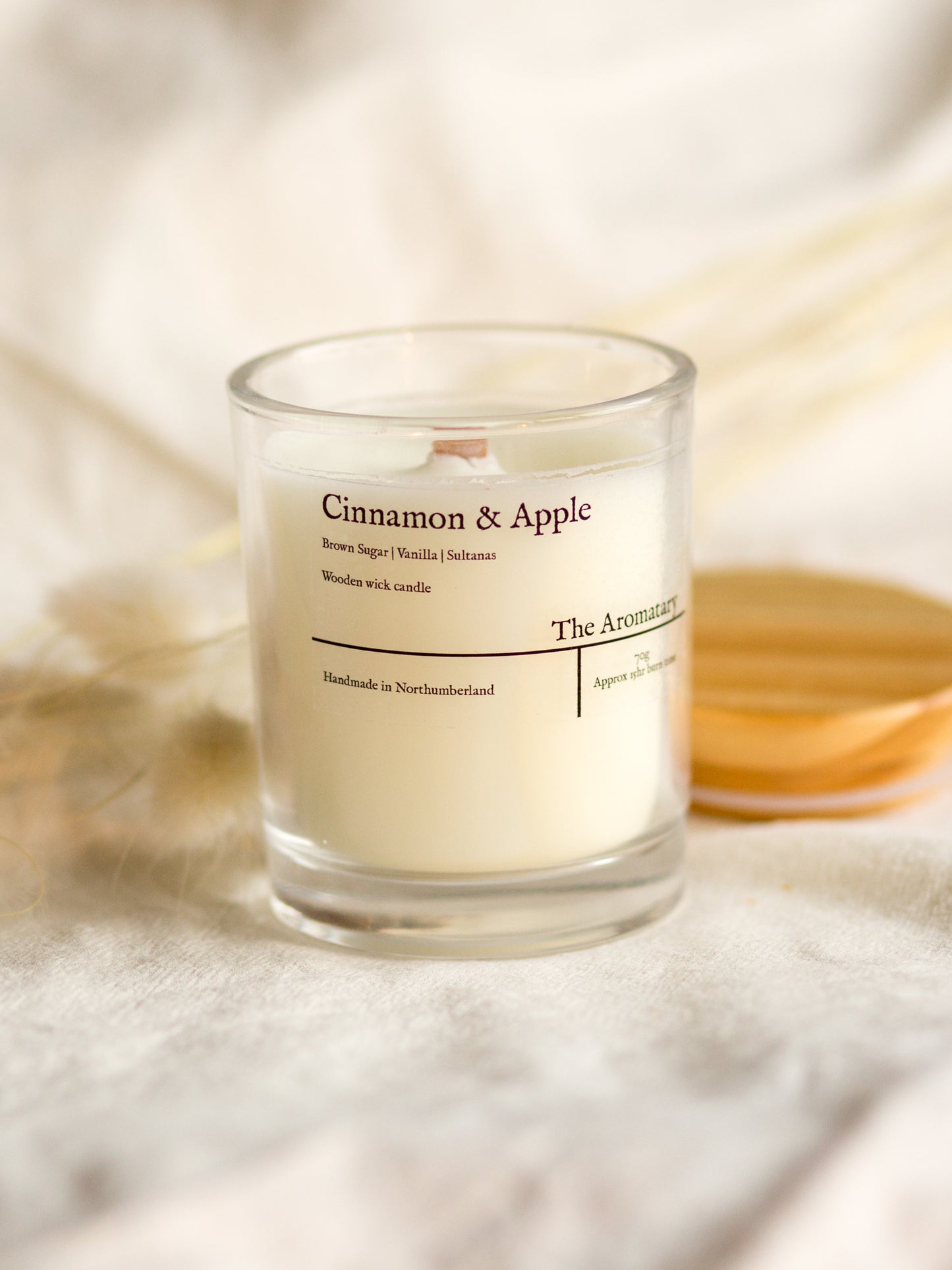 Cinnamon and Apple wooden wick votive